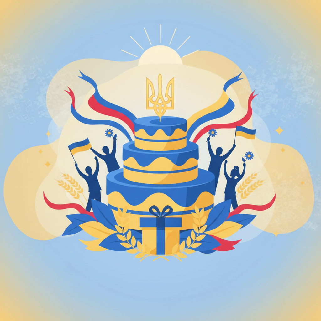 патріотичне привітання з днем народження — иллюстрация к статье «патріотичне привітання з днем народження»