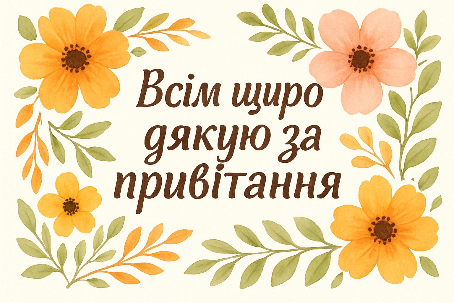Дякую: картинки і гарні слова українською